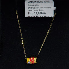 #LVNA2024 | 24kt Gold Lucky Charm Pendant Necklace in 16-18” 18kt