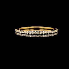 Golden Round Half Eternity Diamond Ring 18kt