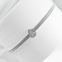 LVNA Signatures™️ 1.25ct Face Pear Rare Light Gray Unisex Diamond Bracelet 18kt