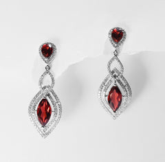 #LVNA2024 | Ruby Gemstones Dangling Diamond Earrings 14kt
