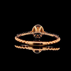 #LVNA2024 |  Rose Oval Halo Diamond Ring 18kt