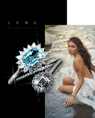 LVNA Signatures “Le Brilyo Royale Magnifique” Blue Topaz Diamond Bangle