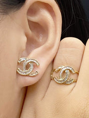 #LVNA2024 | Golden C Shape Diamond Jewelry Set 14kt