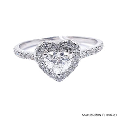 #TheSALE | Heart Halo Paved Diamond Ring 18kt