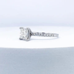 1.50ct+ Princess Cut Diamond Engagement Ring 18kt | GIA Certified