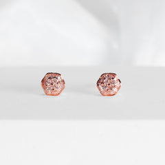 Rose Classic Clover Diamond Earrings 18kt