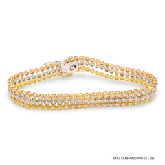 #TheSALE | Multi Tone Tennis Layer Diamond Bracelet 18kt