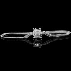 #LVNA2024 |Emerald Halo Lock Unisex Diamond Bracelet 18kt