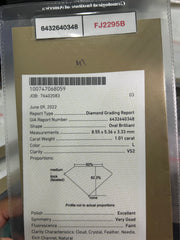 #LVNA2024 | 1.01ct L VS2 Oval Cut Center Halo Paved  Diamond Pendant Necklace GIA Certified 18kt