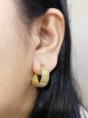 #GOLD2024 | 18kt Chunky Hoop Spring Stud Earrings