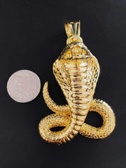 Large Cobra Fine Gold Pendant 18kt
