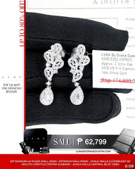 CLEARANCE BEST | Pear Deco Diamond Earrings 14kt