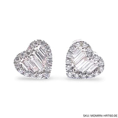 #TheSALE | Heart Baguette Diamond Earring 18kt