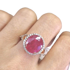#TheSALE | Ruby Round Diamond Ring 18kt