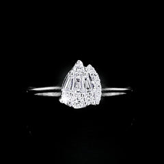 #LVNA2024 | Pear Baguette Teardrop Deco Diamond Ring 14kt