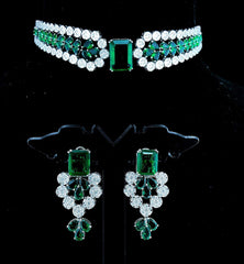 LVNA Signatures™️ | Large Green Emerald Gemstones Diamond Full Jewelry Set 18kt