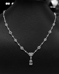 #LVNA2024 |  LVNA Signatures Heart Emerald Deco Diamond Necklace 14kt IGI Certified