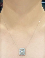 #LVNA2024 | Large Emerald Baguette Diamond Necklace 14kt
