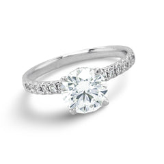1.22ct G VS1 Round Brilliant Diamond Engagement Ring 14kt IGI Certified | CLR