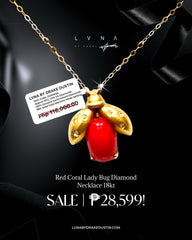 #LVNA2024 |  Red Coral Lady Bug Diamond Necklace 18kt
