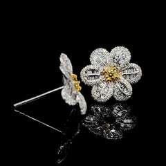 #LVNA2024 | Floral Baguette Stud Diamond Earrings 14kt