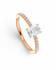 DENISE | 0.50cts Emerald Cut Diamond Engagement Ring 14kt