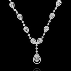 PREORDER | Pear Halo Shape Chocker Diamond Necklace 18kt | #LoveLVNA