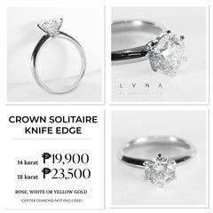 Crown Solitaire Knife Edge Ring Mount