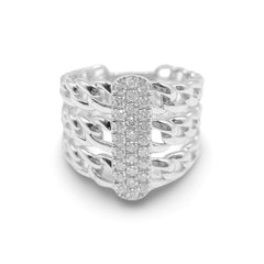 #TheSALE Classic Chain Deco Statement Diamond Ring 14kt
