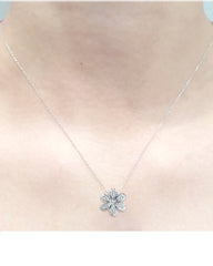 #LVNA2024 | Deco Floral Paved Diamond Necklace in 18” 18kt White Gold