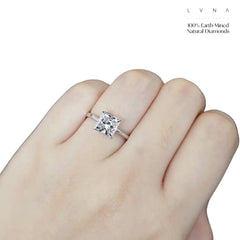 1.55ct H SI2 Princess Solitaire Diamond Engagement Ring 18kt
