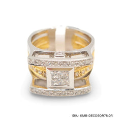 #TheSALE | Multi Tone Round Unisex Diamond Ring 18kt