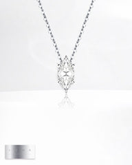 1.21ct L VS1 Marquise Center Diamond Necklace 18kt IGI Certified