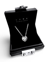 #LVNA2024 | Heart Halo Diamond Necklace in 18” 18kt White Gold
