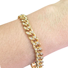 #TheSALE | Golden Cuban Link Diamond Bracelet 18kt