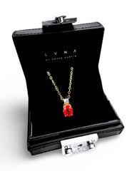 #LVNA2024 | Oval Red Sapphire Necklace in 16" or 18” 18kt
