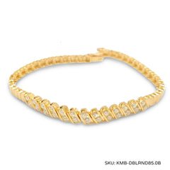 #TheSALE | Golden Round Bar Diamond Bracelet 14kt