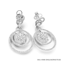 #TheSALE | Round Shape Double Halo Diamonds Earrings 14kt