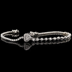 #LVNA2024 | 2.2cttw Round Heart Tennis Diamond Bracelet 14kt