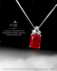 #LVNA2024 | Trio Round 2.00ct Natural Burmese Ruby Gemstones Diamond Necklace 18kt