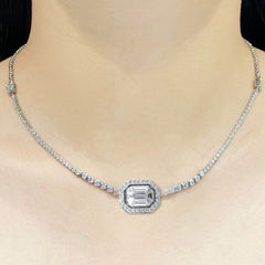 #LVNA2024 | LVNA Signatures 15carat Face Emerald Piecut Invisible Setting Eternity Diamond Necklace 18kt
