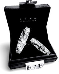#LVNA2024 | 0.25ct Each Emerald Half Eternity Hoop Diamond Earrings 18kt