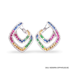 #TheSALE | Colored Gemstones Diamond Earrings