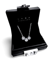 #LVNA2024 | 0.15cts Golden Trio Round Diamond Necklace 14kt 18"