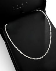 #LVNA2024 | 5.5cts GH VVS-VS Mixed Shape Solitaire Eternity Diamond Necklace 14kt