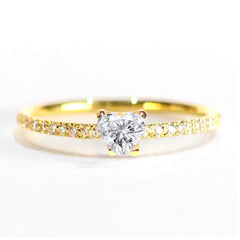 VANA | Solitaire Paved Diamond Engagement Ring