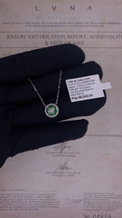 #BuyNow| Green Emerald Necklace  & Earrings Diamond Jewelry Set 18kt