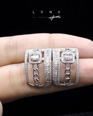 #LVNA2024 |  Chain Layered Creolle Diamond Earrings 14kt