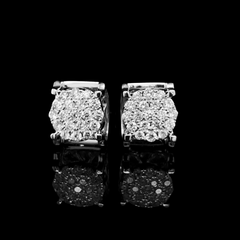 CLEARANCE BEST | Classic Round Cathedral Diamond Earrings 14kt