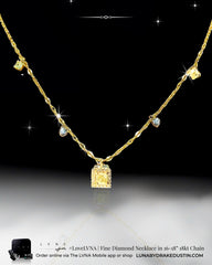 #LVNA2024 | LVNA Signatures Halo Station Rare Yellow Diamond Necklace 18kt